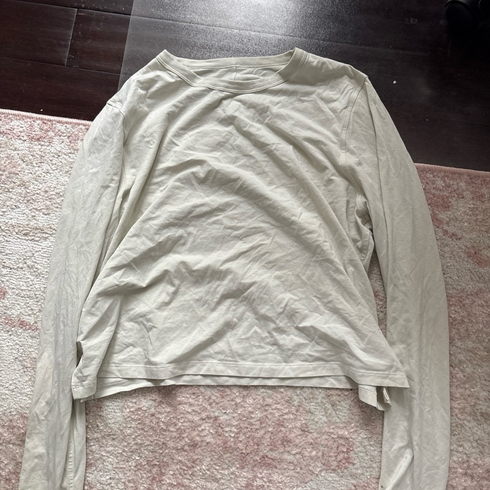 lululemon athletica Long Sleeve Tee in Light Beige